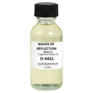 Waves of Reflection Men's Body Oil Elegant Woody and Floral Fragrance Scent 1 oz